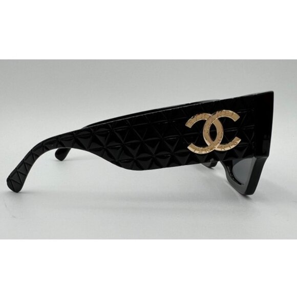 NWT-Chanel Square Sunglasses - Black - Picture 6 of 12